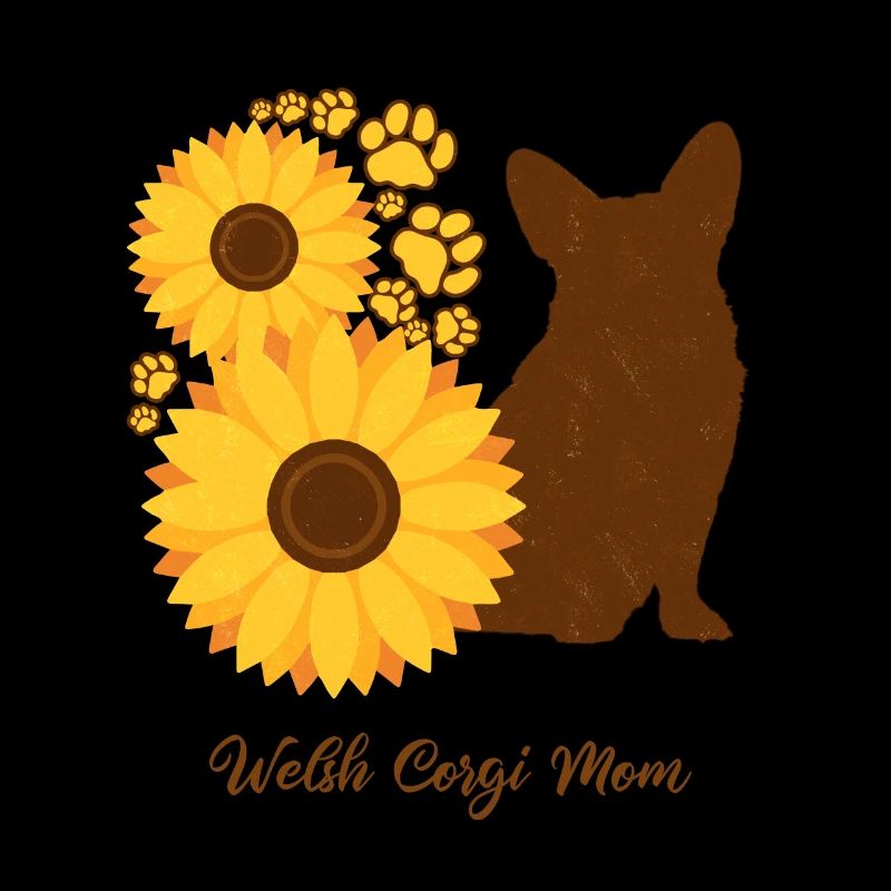 Sonnenblumenmutter - Walisischer Corgi