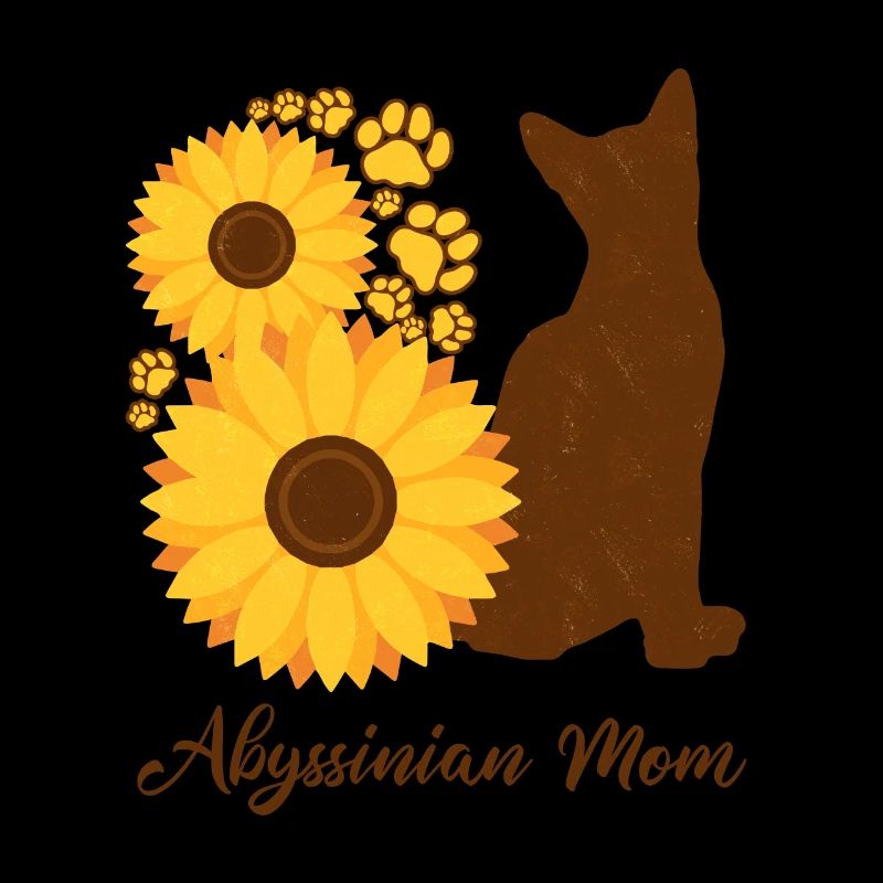 Sonnenblumenmutter - Abessinierkatze