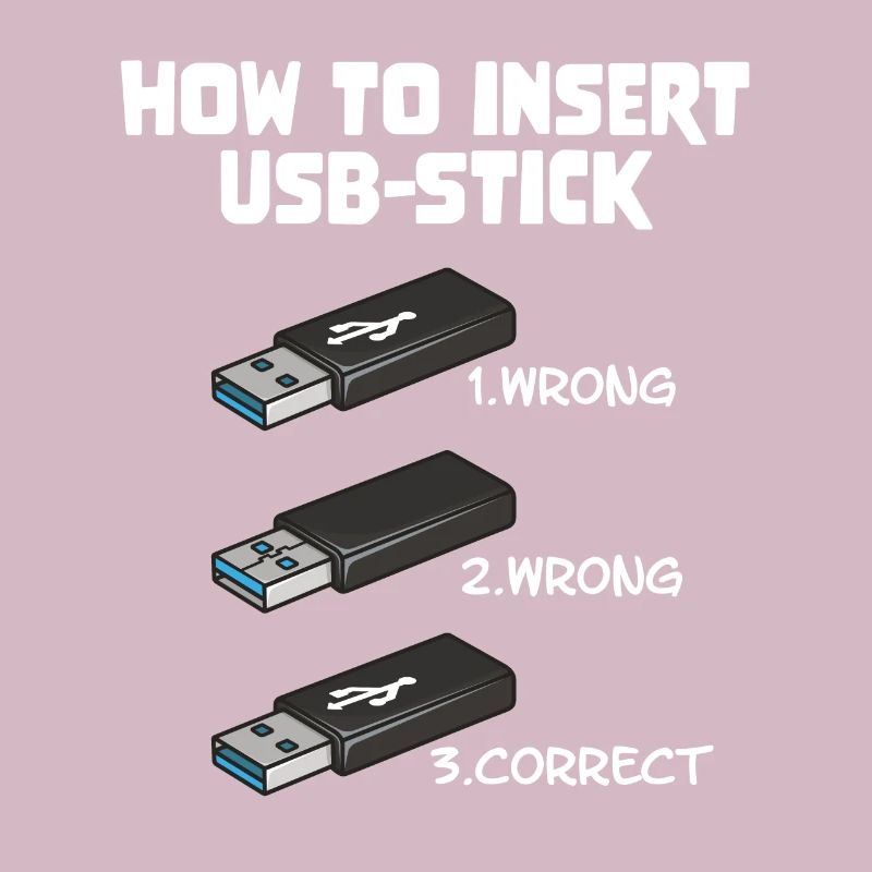 How To Insert USB Stick Funny Programmer Meme