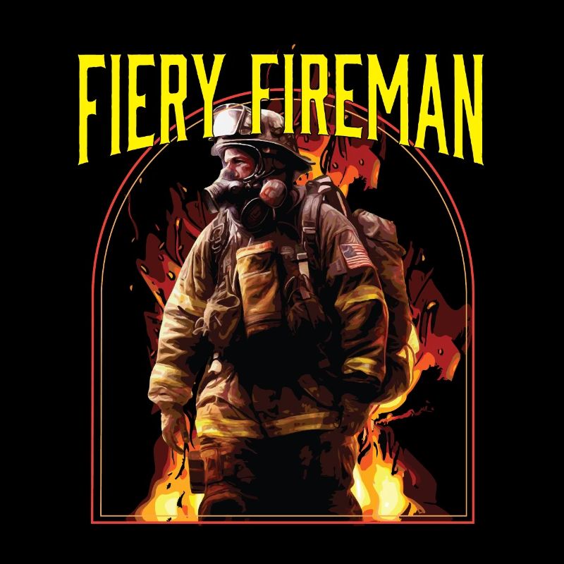 Fiery Fireman Fire Rescue Firefighting Firefighter