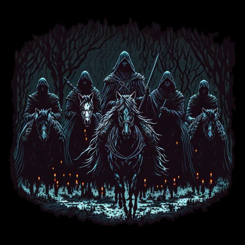 Dunkle Reiter Pixel Style