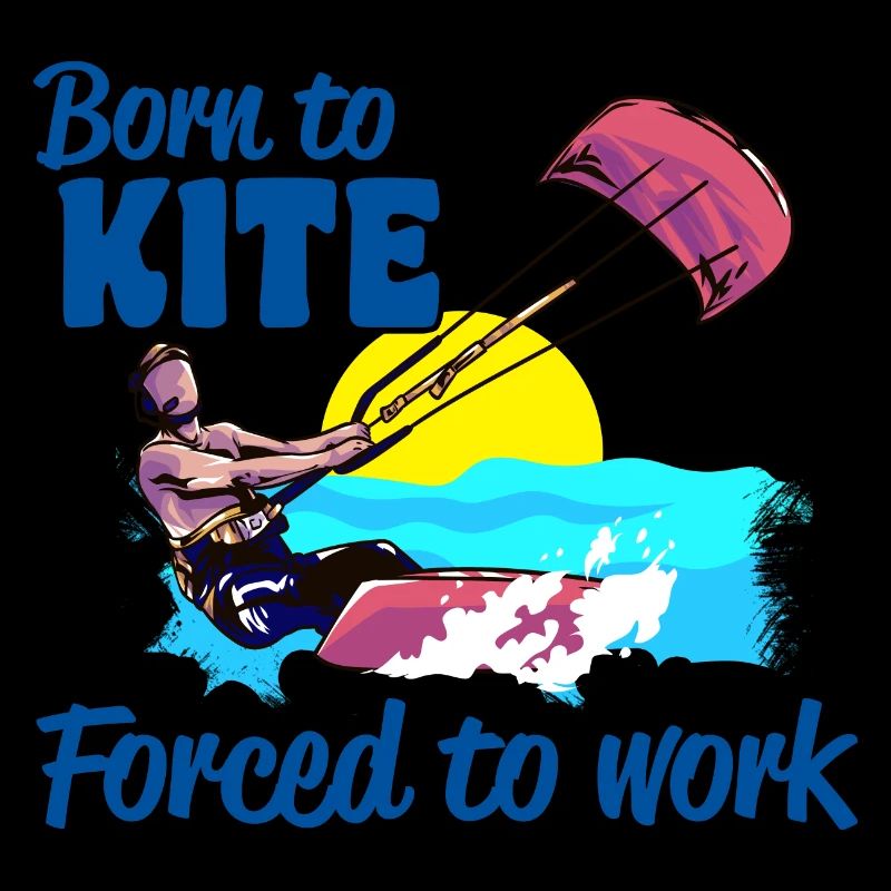 Kitesurfeur né du kite forcé de travailler le kitesurf