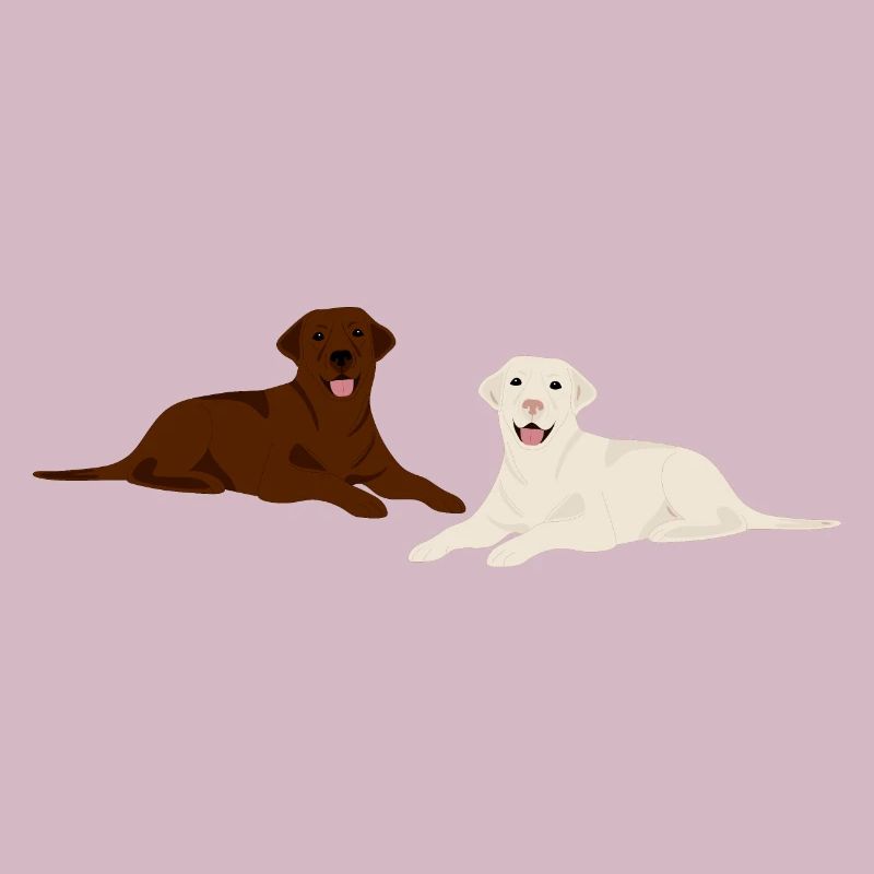 Cadeau de chien labrador bloder et marron