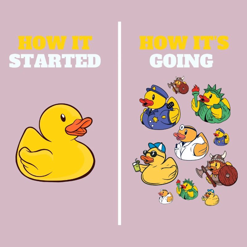 How It Started Yellow Bath Duckie Rubber Duck
