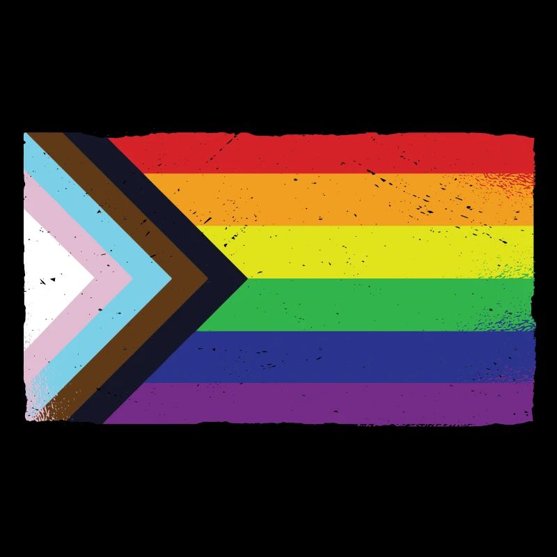 LGBTQIA Progress Pride Black Pride Regenbogen
