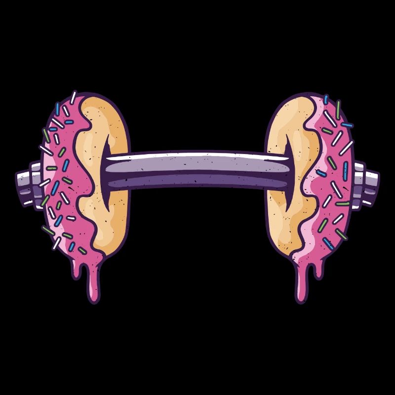 Workout mit Donuts Hantel