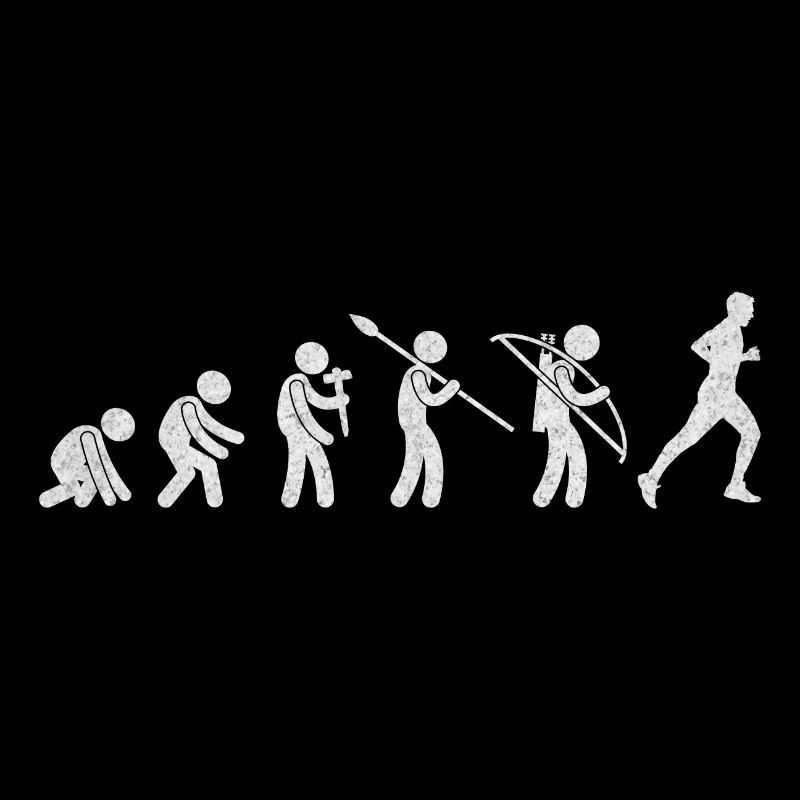 Evolution Running White Grunge
