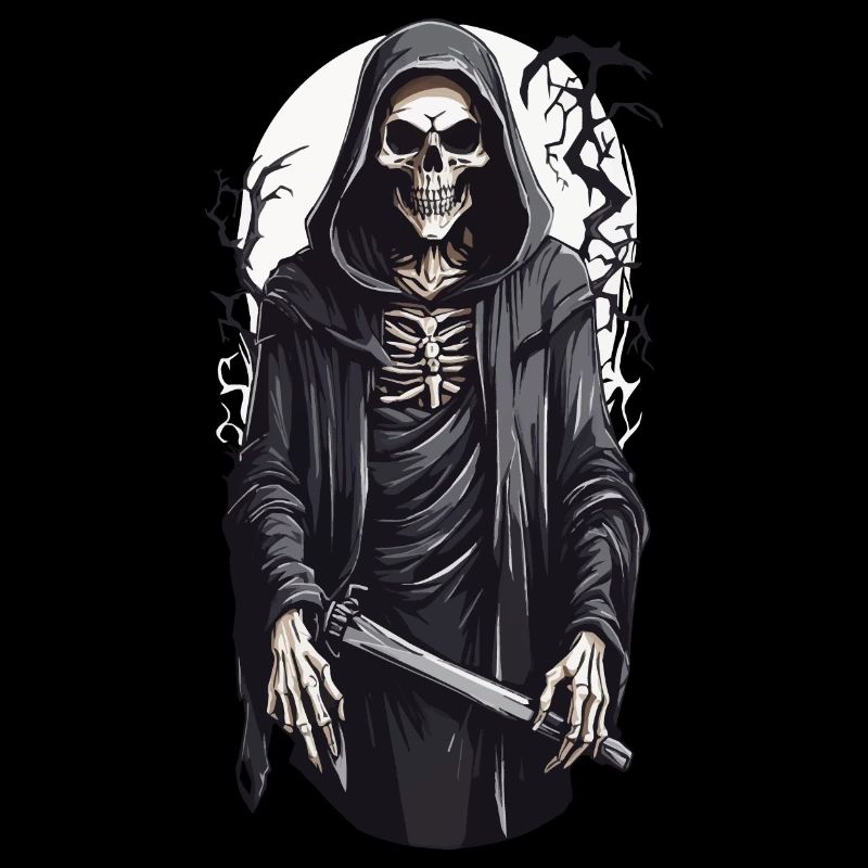 Gothic Horror Halloween Skeleton