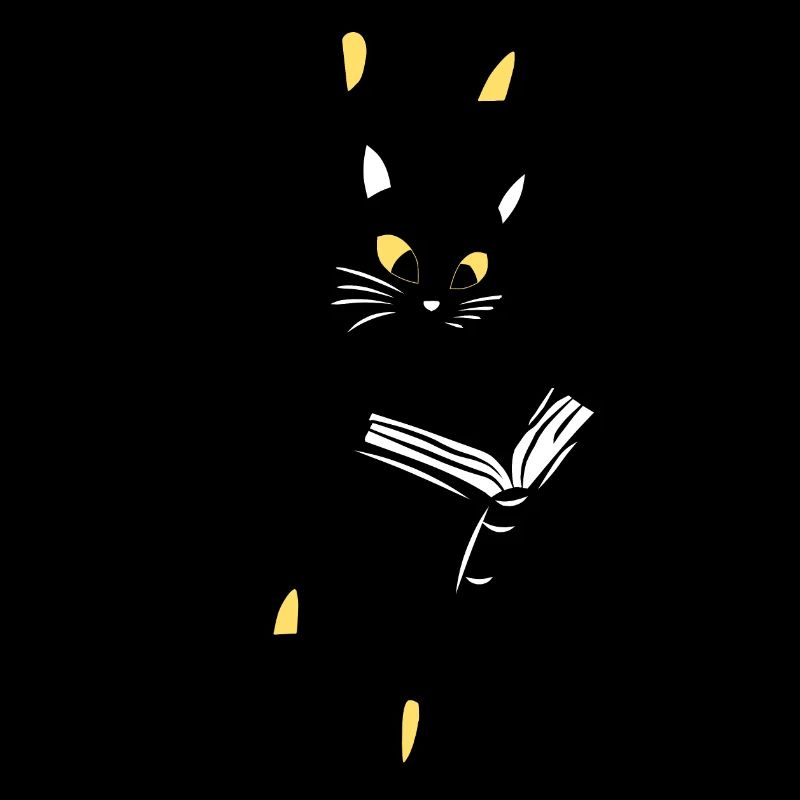 Ich lese verbotene Bücher Katze