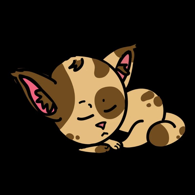 Sleeping cat cartoon character - gift idea