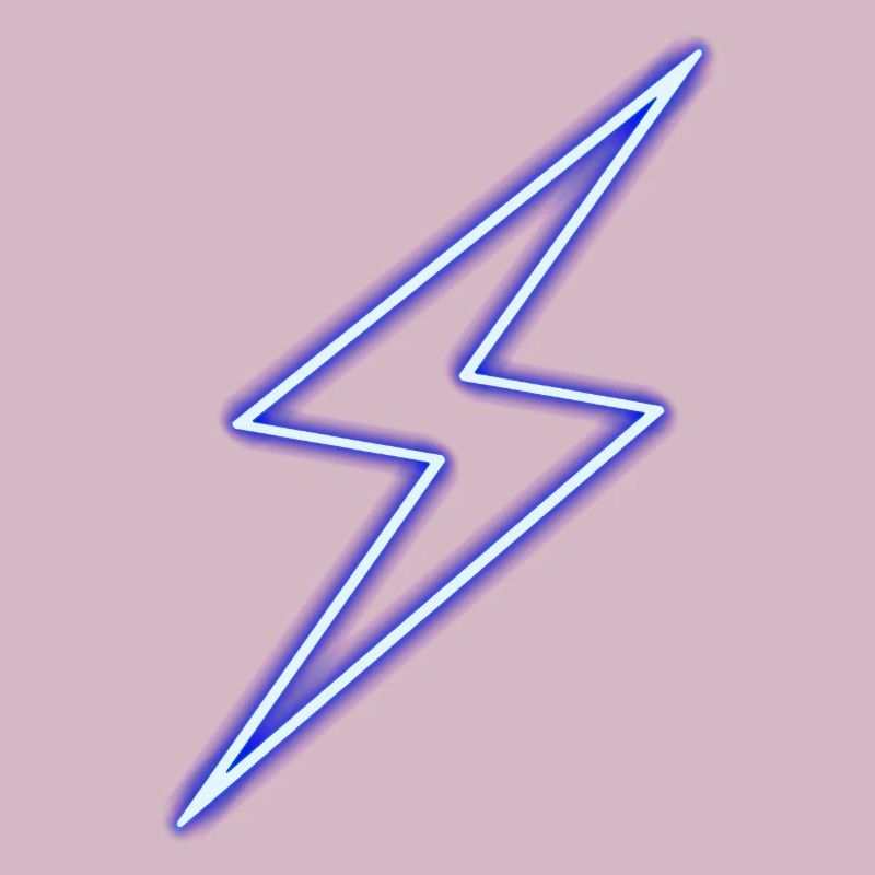Neon Lightning Bolt