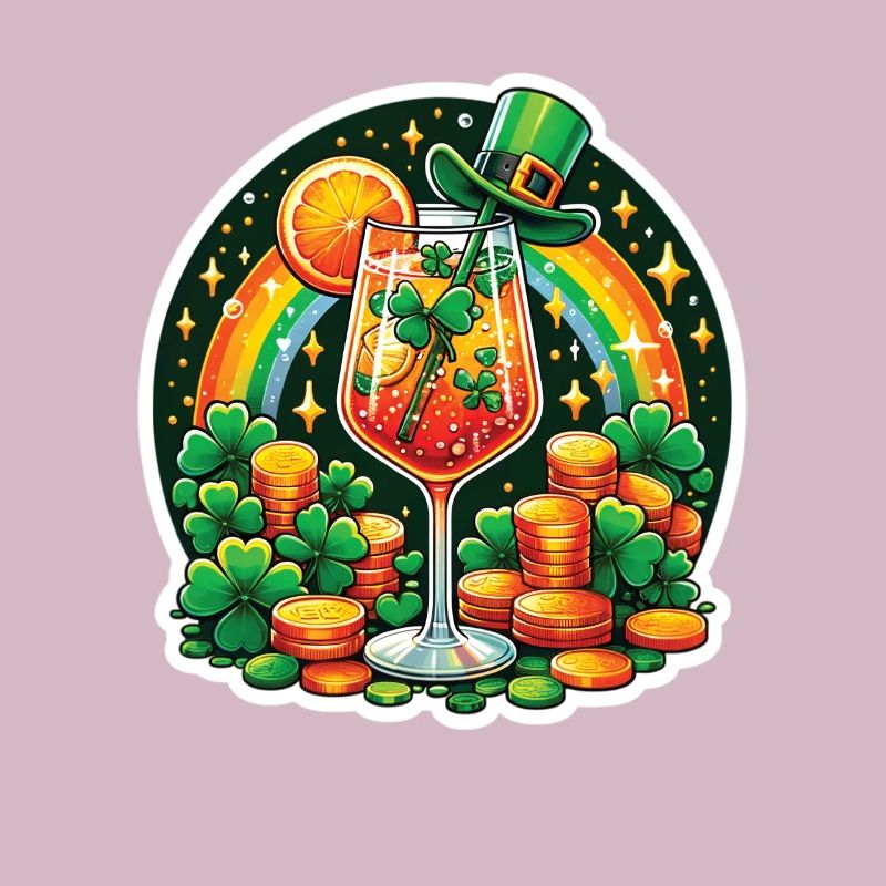 St. Patricks Day Spritz Aperitif Feiern Shamrock
