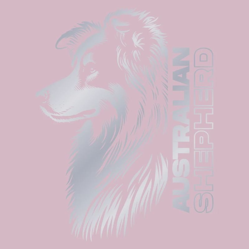 Australian Shepherd Portrait | Aussiekopf silber