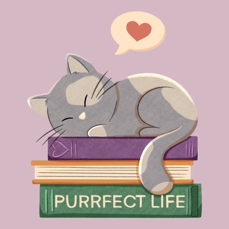 Gatto e libri - Vita perfetta