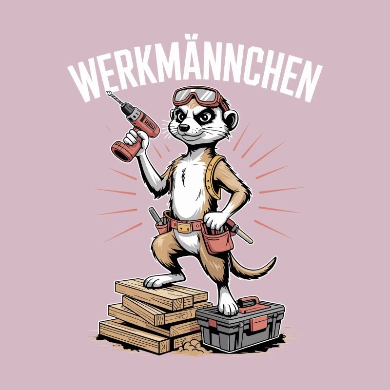 Erdmännchen Echter Heimwerker Mann Handwerker