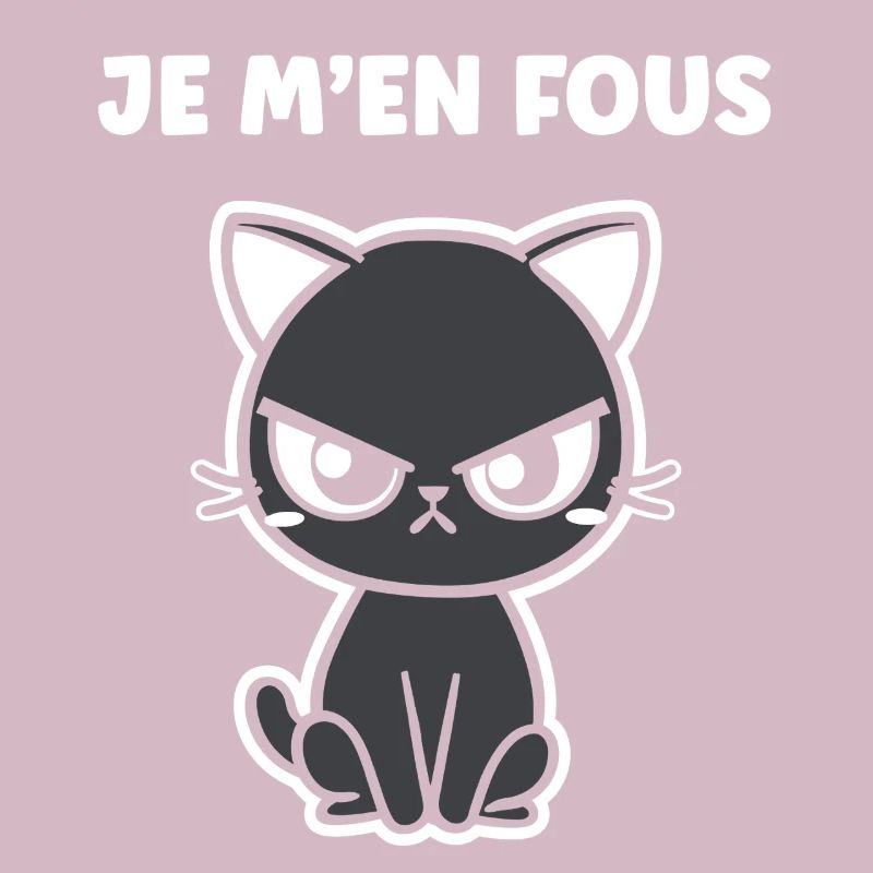 Grumpy black cat