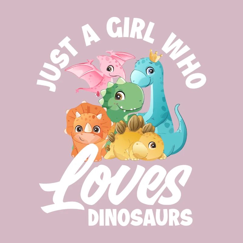 Nur ein Mädchen, das Dinosaurier liebt