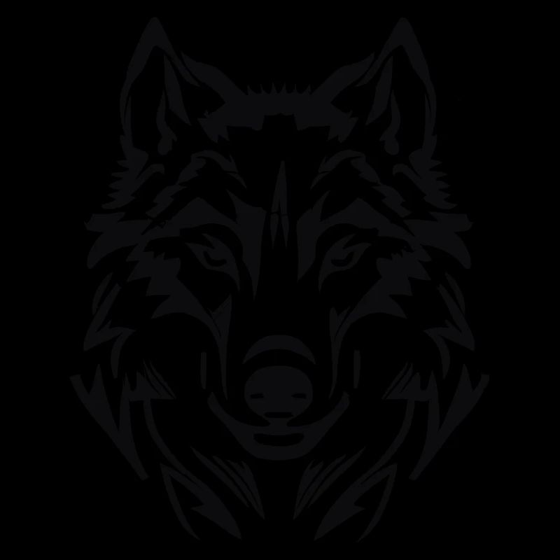 Cool graphic wolf, wolf's head