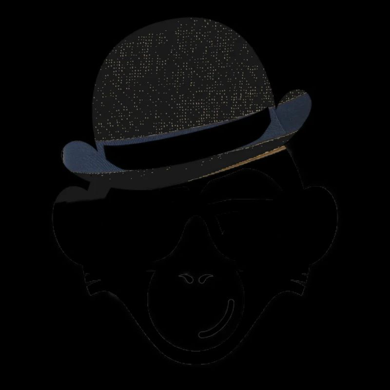 Affe mit Hut Wildtier Menschenaffe Geschenkidee