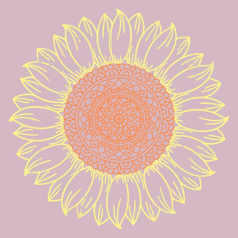 Conception complexe de mandala tournesol