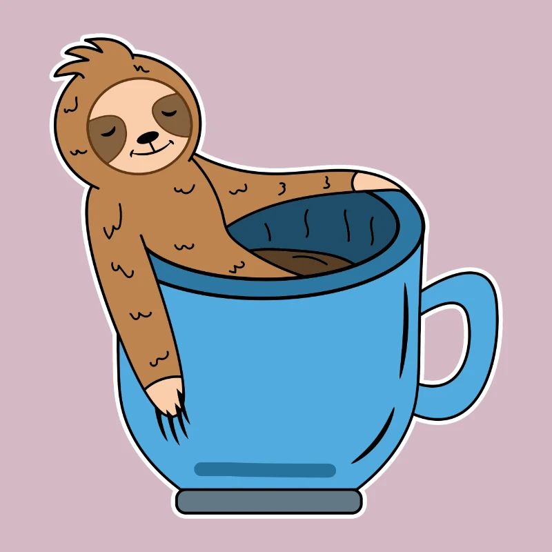 Funny sloth Caffeine Coffee Drinking coffee cup
