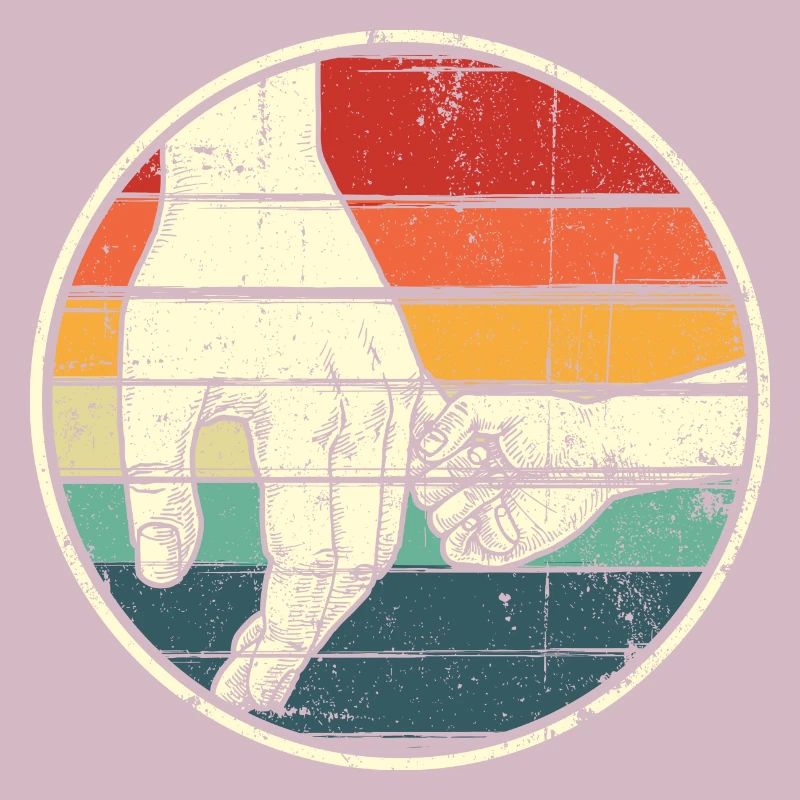 Holding Hands Rainbow Circle
