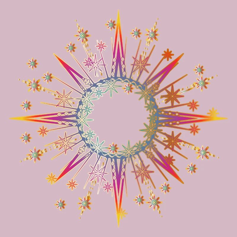 sparkling and shining star as a frame