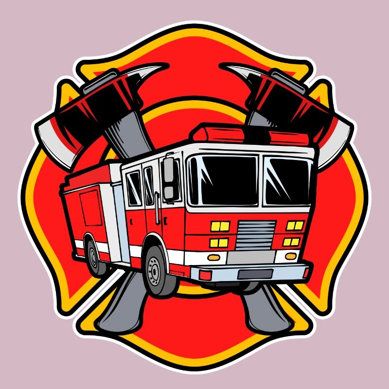 Fire brigade fire engine lifesaver extinguishing work