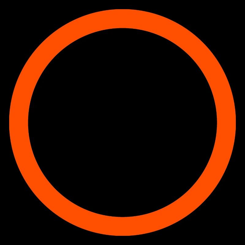 Neon Orange Circle Emblem