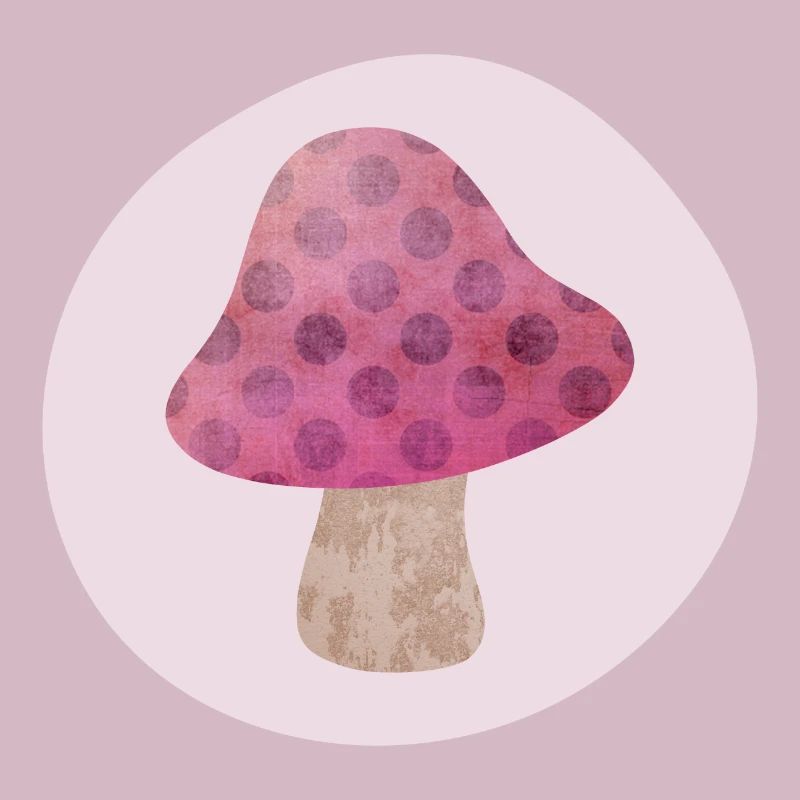 Pilz Kreis Herbst rosa Mädchen Märchen Punkte Wald