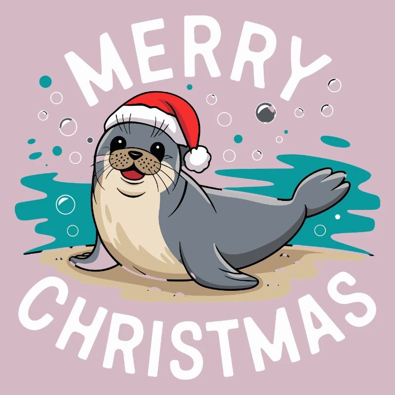 Joyeux Noël Mignon Phoque de Noël