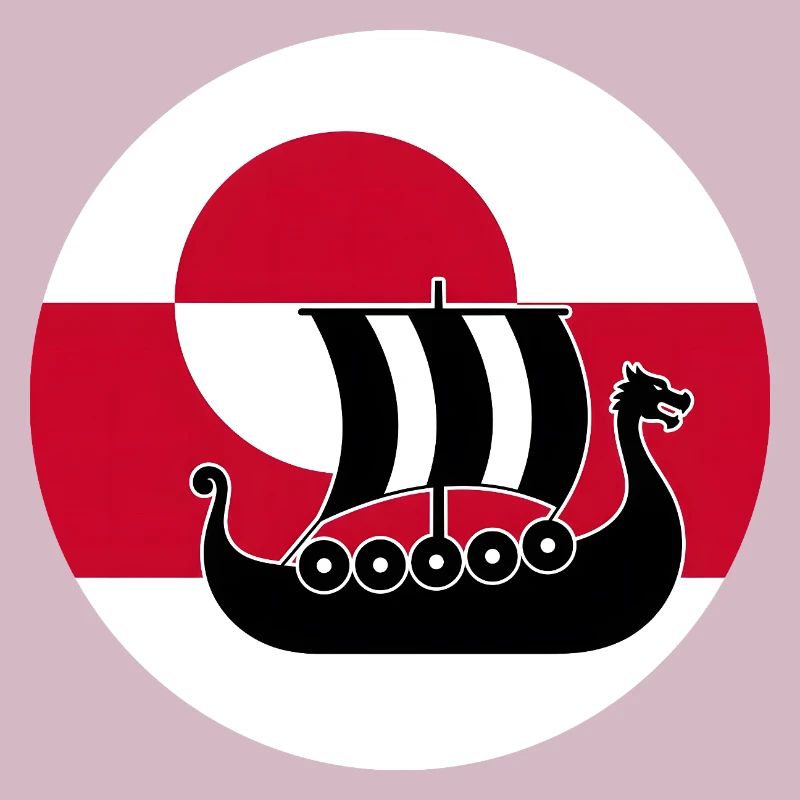 Conception de drakkar du drakkar du drapeau du Groenland