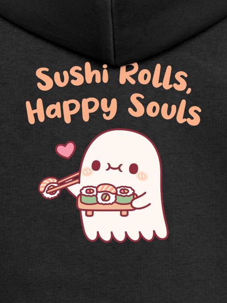 Cute Ghost Sushi Rolls Happy Souls Funny