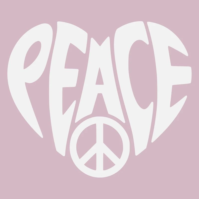 Peace Herzdesign mit Peacezeichen