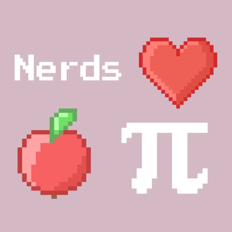 Les nerds adorent Apple Pi Pi Pi Dictons Math Pixel