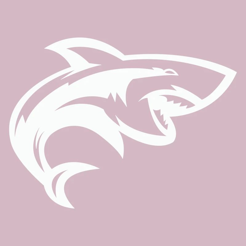 Stylized shark head