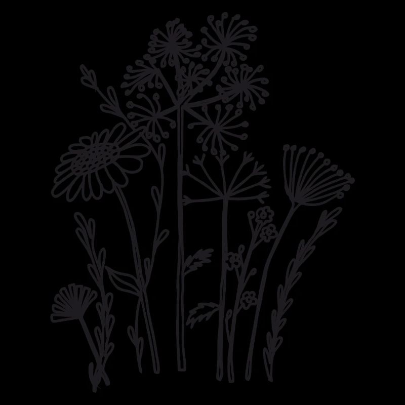 Fleurs séchées noires