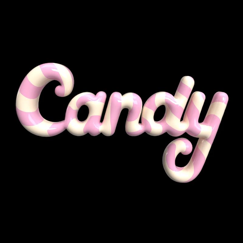 Candy Lettering – 3D Render Candy Style