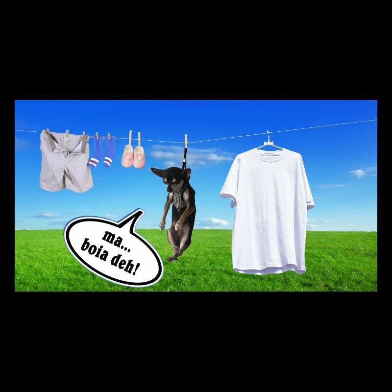 Chiot suspendu pour traîner