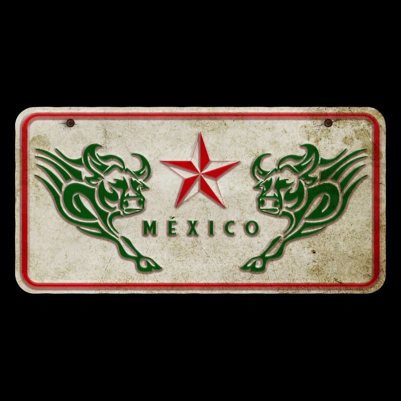 Mexiko Stier Schild