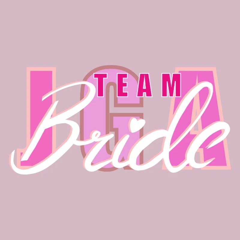 Team Bride Herz Logo Design