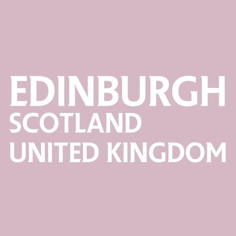 Édimbourg – Écosse Textdesign