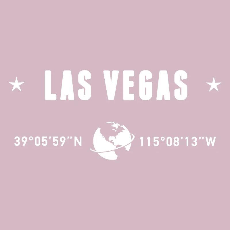 Las Vegas Nevada Coordinates Globe White