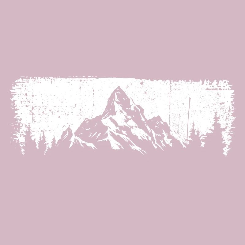 Conception de silhouette de montagne majestueuse