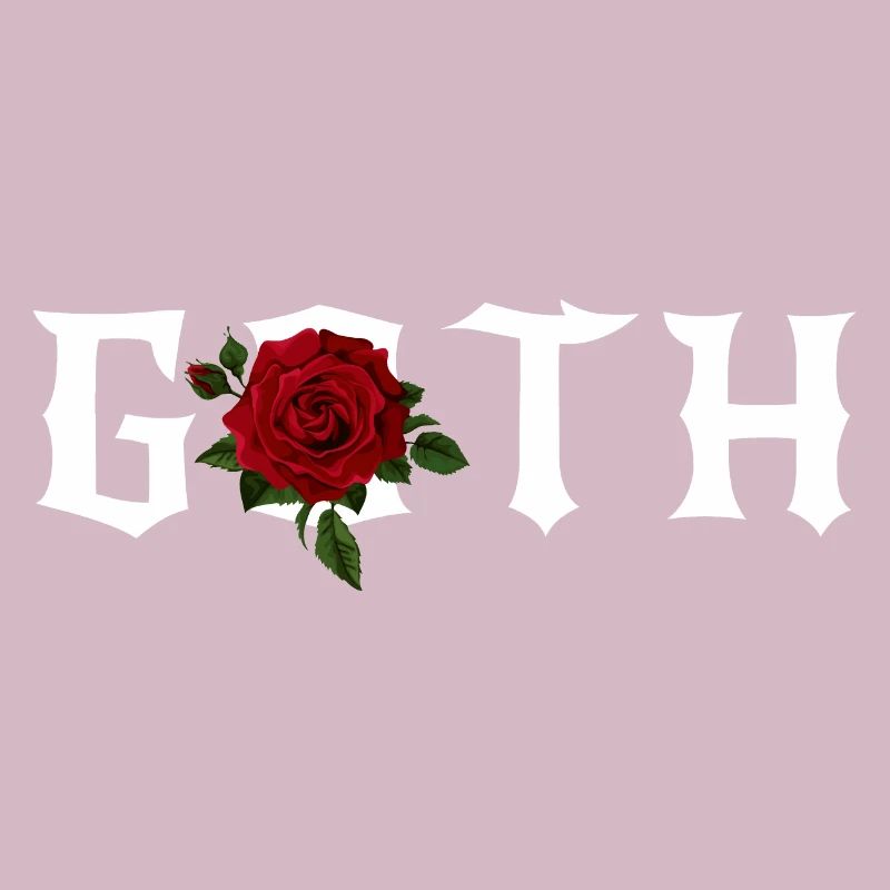 Goth, Gothic Theme with a Red Rose