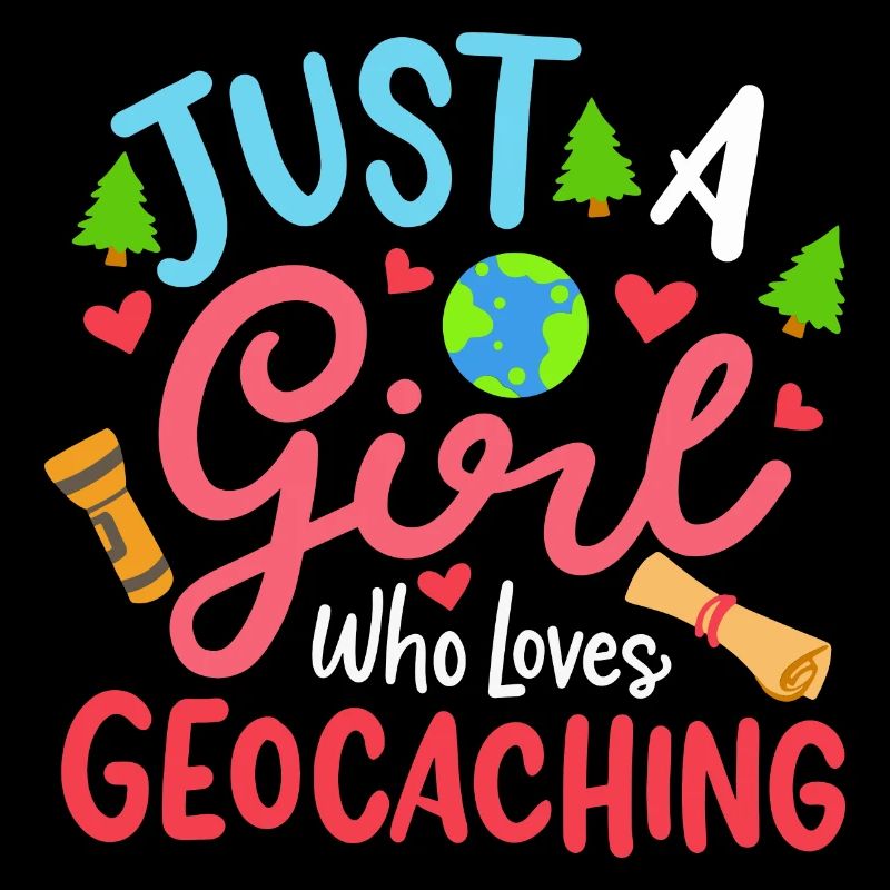 Mädchen, das Geocaching liebt