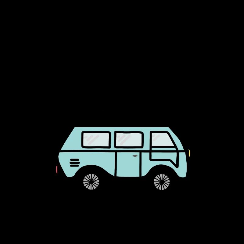 Van at night