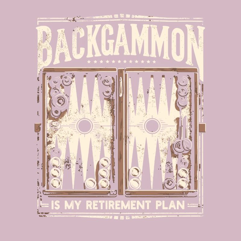Le backgammon est mon plan de retraite - Jeu Vintage