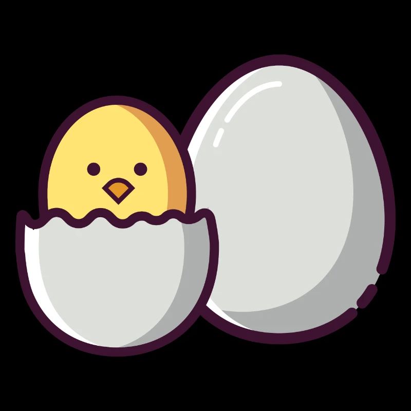 mignon poussin de Pâques éclos dans le passé