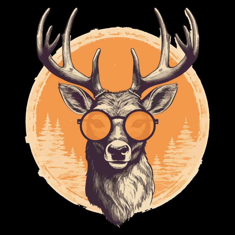 Hirsch Sonnenbrille Reh Rotwild